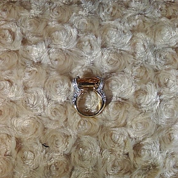 Nolan Miller AB Coated Champagne  cocktail ring - Picture 3 of 7